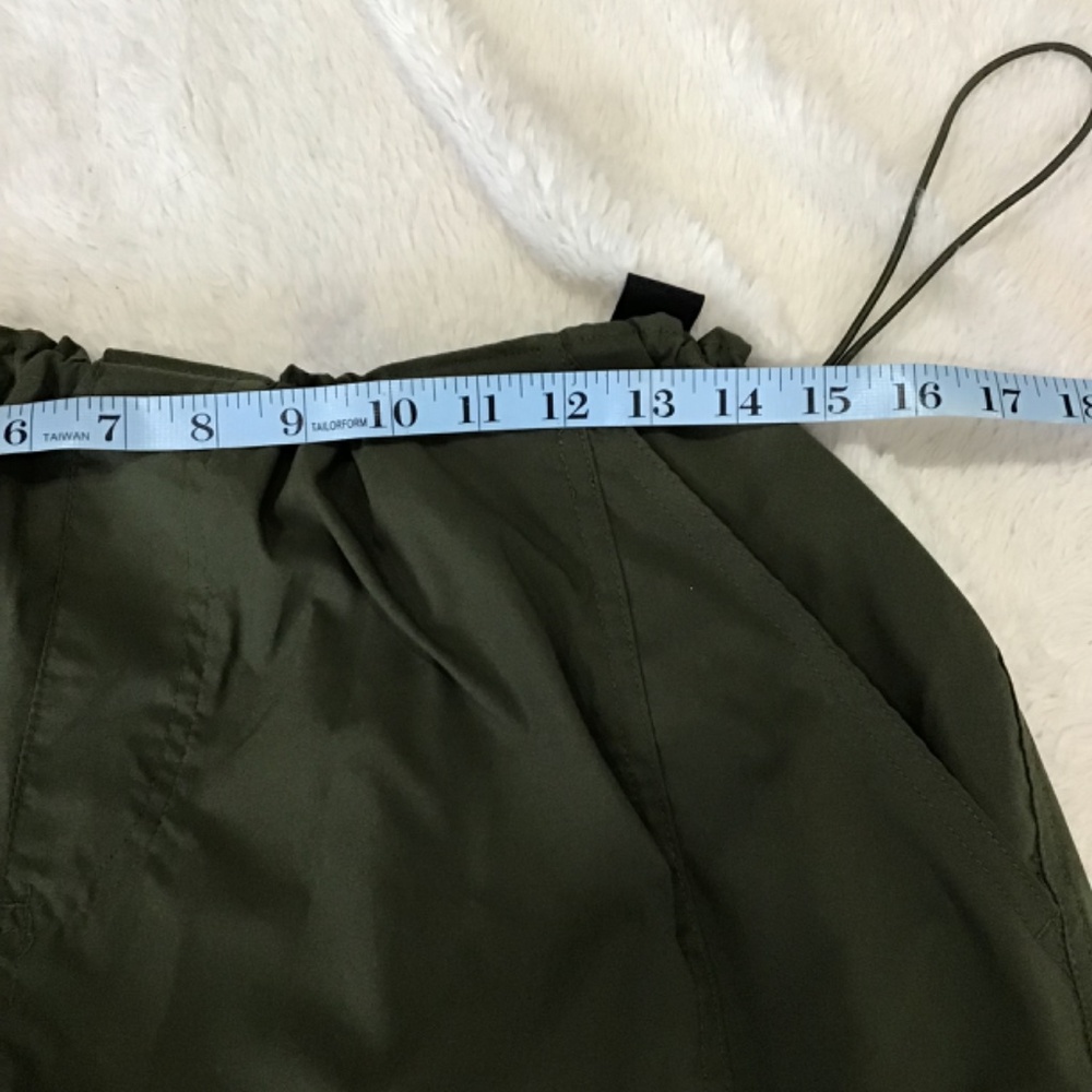 Almost Famous Women Size 3X Olive Green Parachute Cargo Midi Skirt Y2K Rave - Picture 11 of 12
